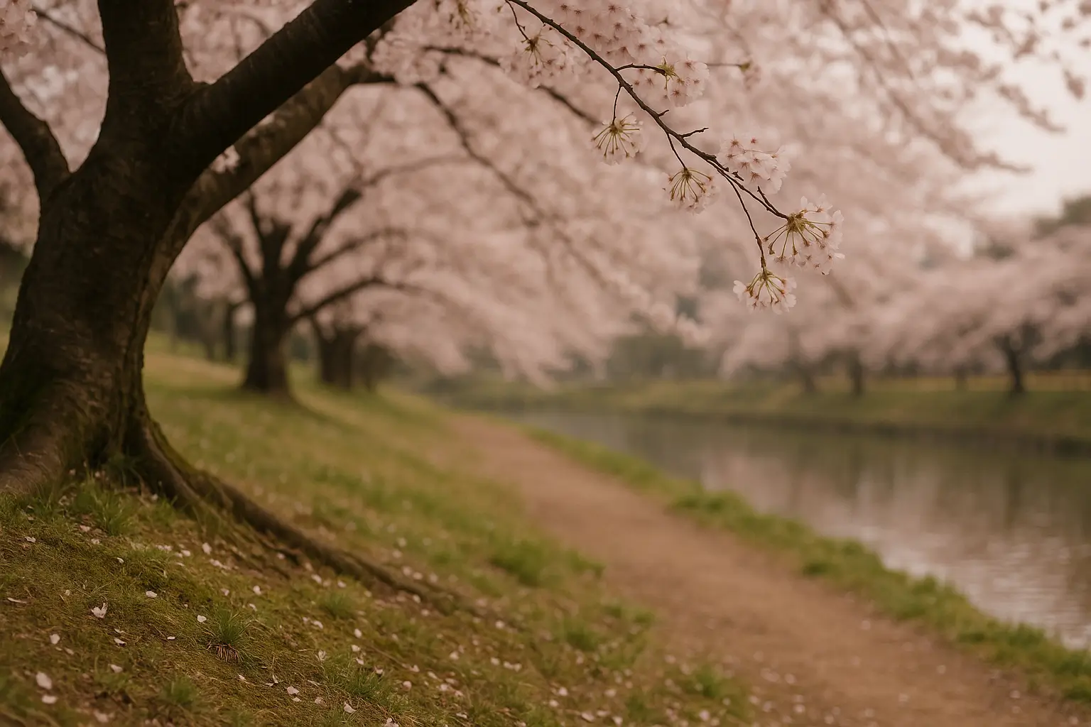 Paysage japonais au pied d’un sakura, illustrant l’expression “je t’aime en japonais” de façon poétique et naturelle