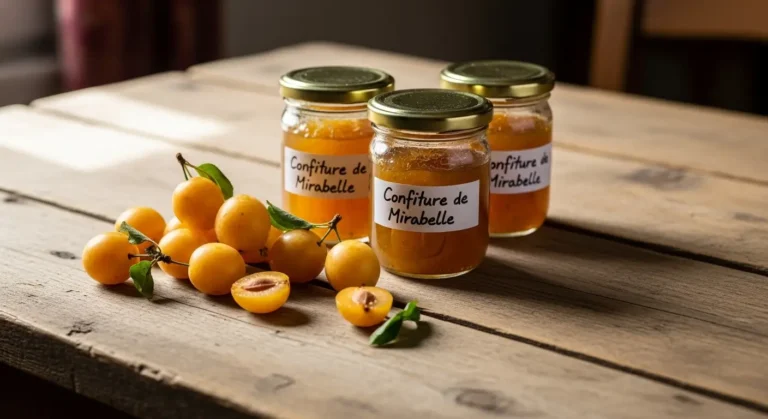 Confiture de Mirabelles : La Recette de Grand-Mère Inratable 10 Pots de confiture de mirabelles maison, préparés selon une recette de grand-mère traditionnelle.
