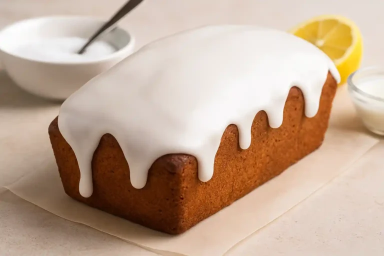 Glaçage au sucre glace : ratios, liquides & consistance pro 7 Gâteau nappé de glaçage au sucre glace blanc brillant, finition pâtissière maison