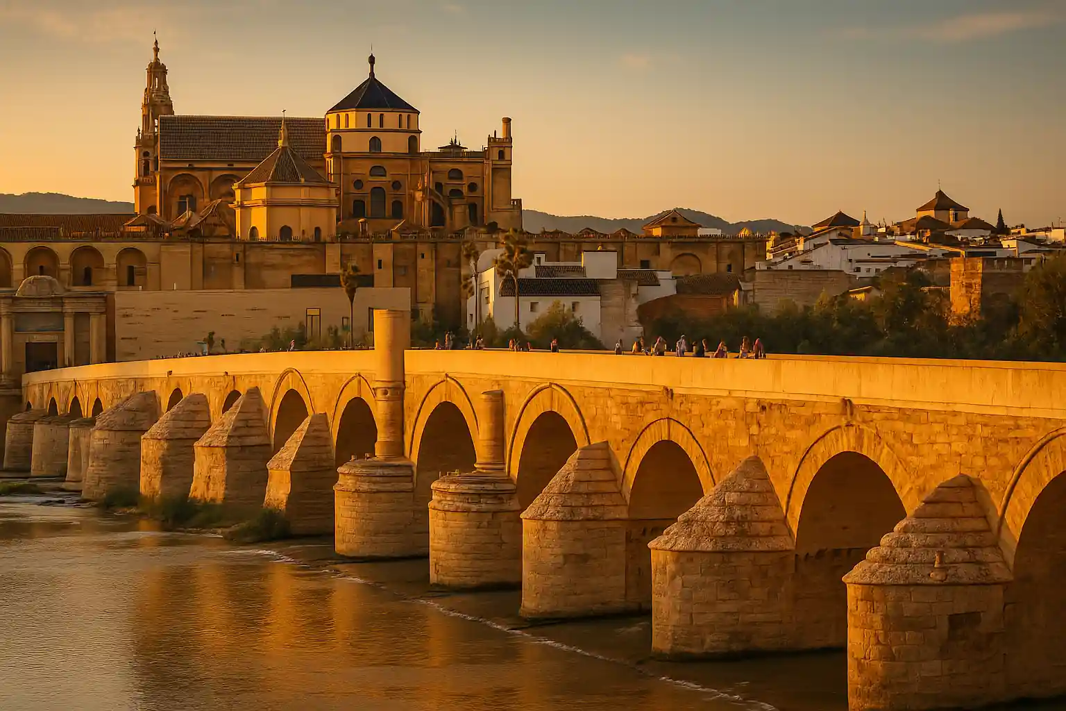 Cordoue 2025 : Mezquita-Cathédrale, Puente Romano et tour de la Calahorra au coucher de soleil