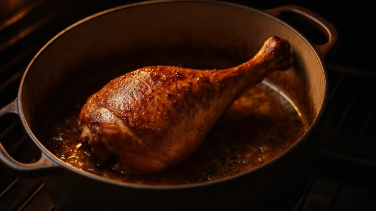 Cuisse de dinde moelleuse : la méthode inratable 9 Cuisse de dinde moelleuse au four basse température, peau dorée et jus