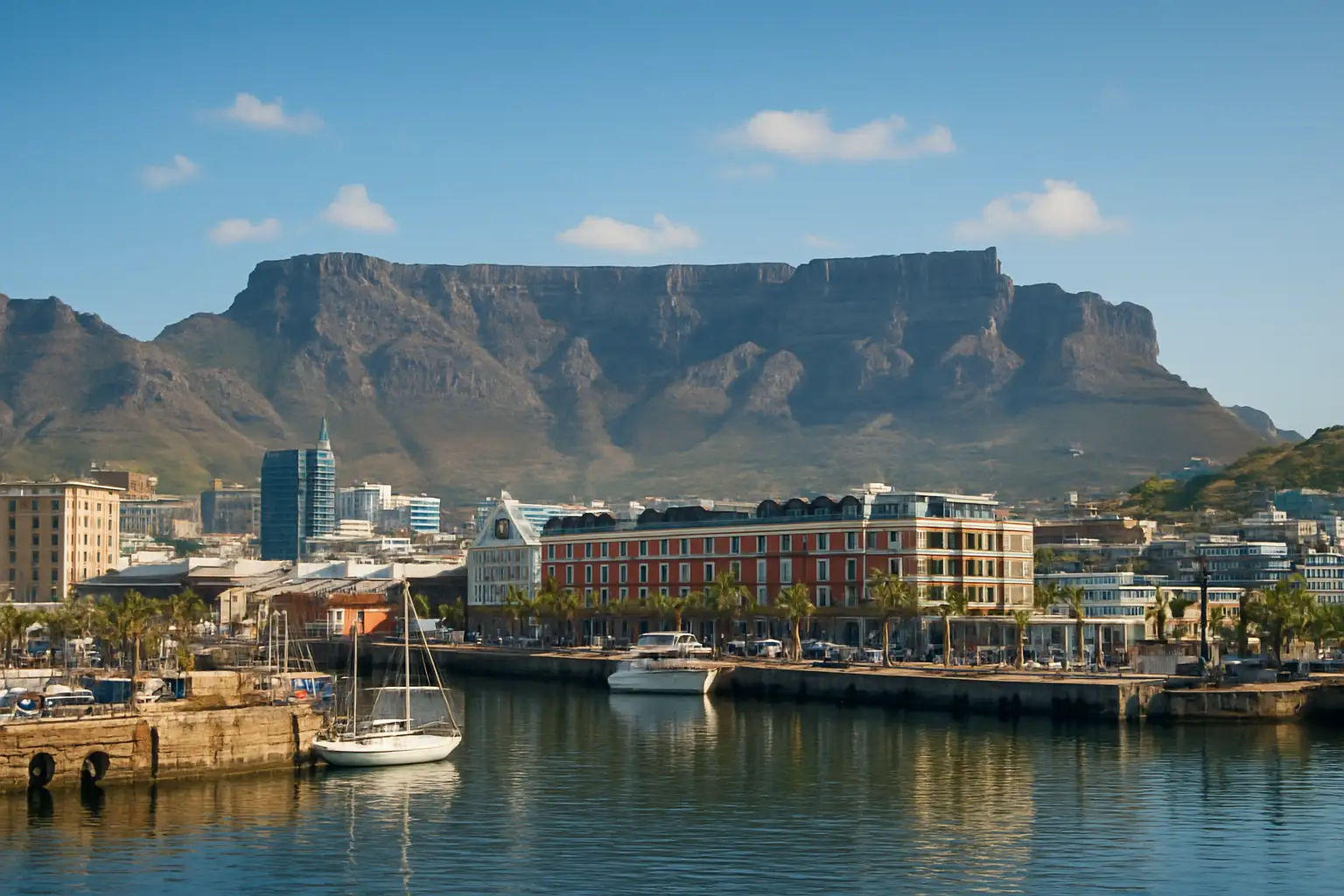 Cape Town : que voir, que faire et comment organiser son voyage 1 Vue de Cape Town avec Table Mountain et le Waterfront