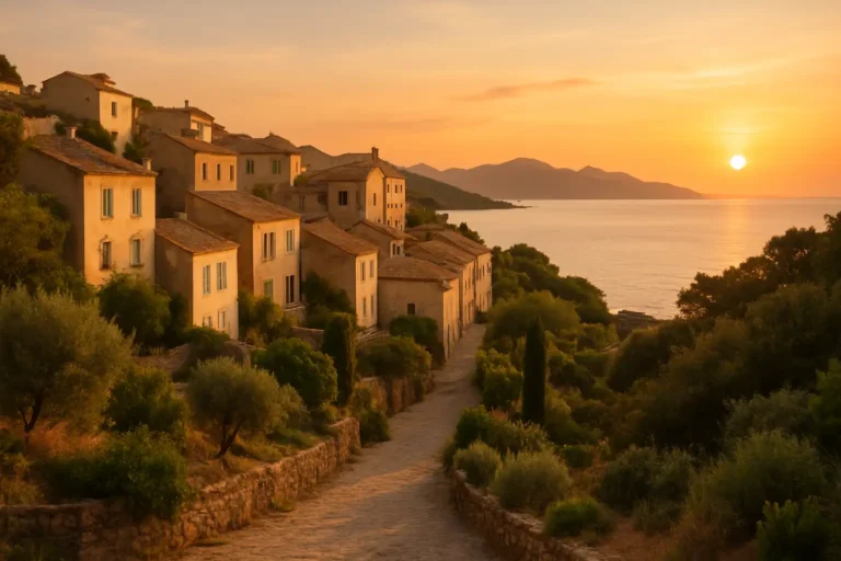 Cargèse : visiter le village corse entre mer et montagne 7 Village de Cargèse en Corse avec vue sur la mer et les collines