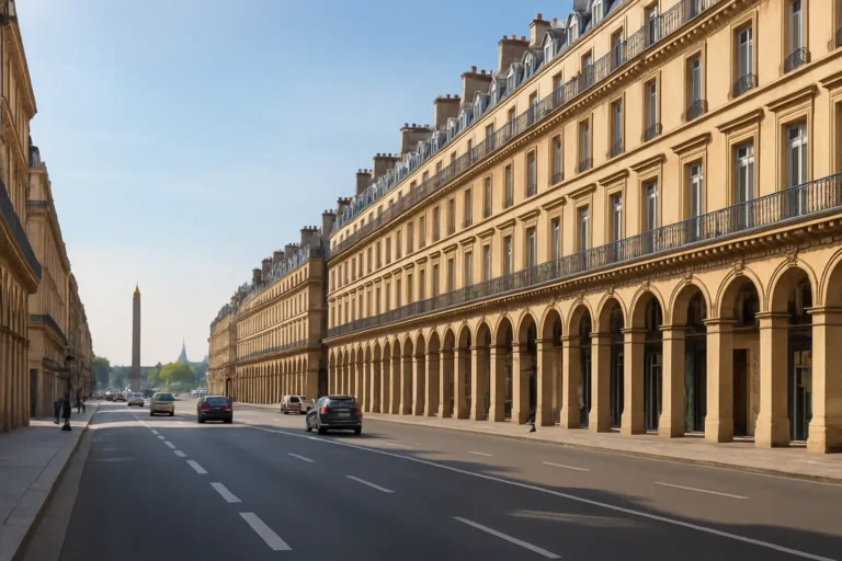 Rue de Rivoli à Paris : histoire, visites et bonnes adresses 9 La rue de Rivoli à Paris avec ses arcades et ses façades élégantes