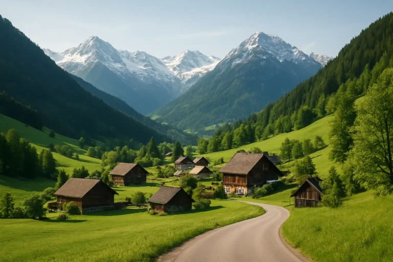 Tyrol : guide voyage pour découvrir l’Autriche alpine 7 Paysage alpin du Tyrol en Autriche avec village traditionnel et montagnes