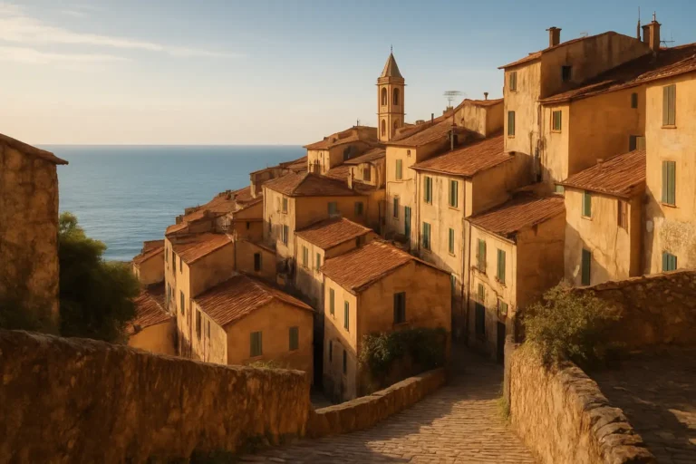 Ventimiglia : que voir et que faire dans cette ville italienne de la Riviera 8 Vue de la vieille ville de Ventimiglia avec la mer en arrière-plan