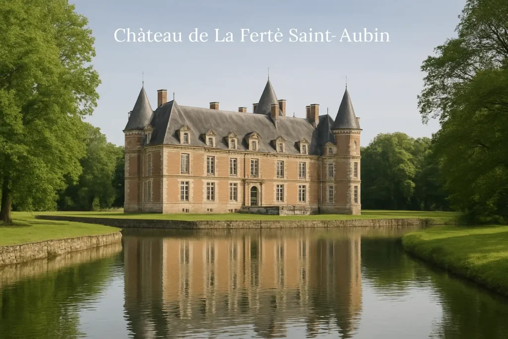 Le château de La Ferté-Saint-Aubin avec ses douves et son cadre verdoyant en Sologne