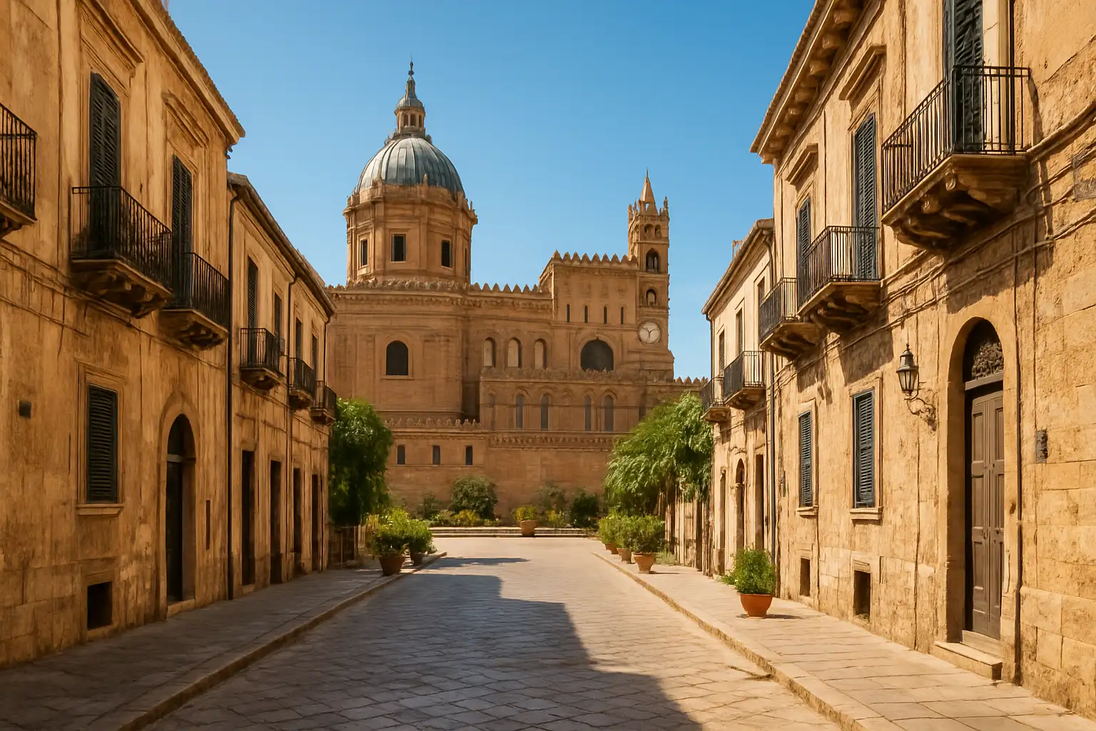 Palerme en Sicile : que voir, où aller et comment organiser votre séjour 1 Vue du centre historique de Palerme en Sicile avec le Palais des Normands